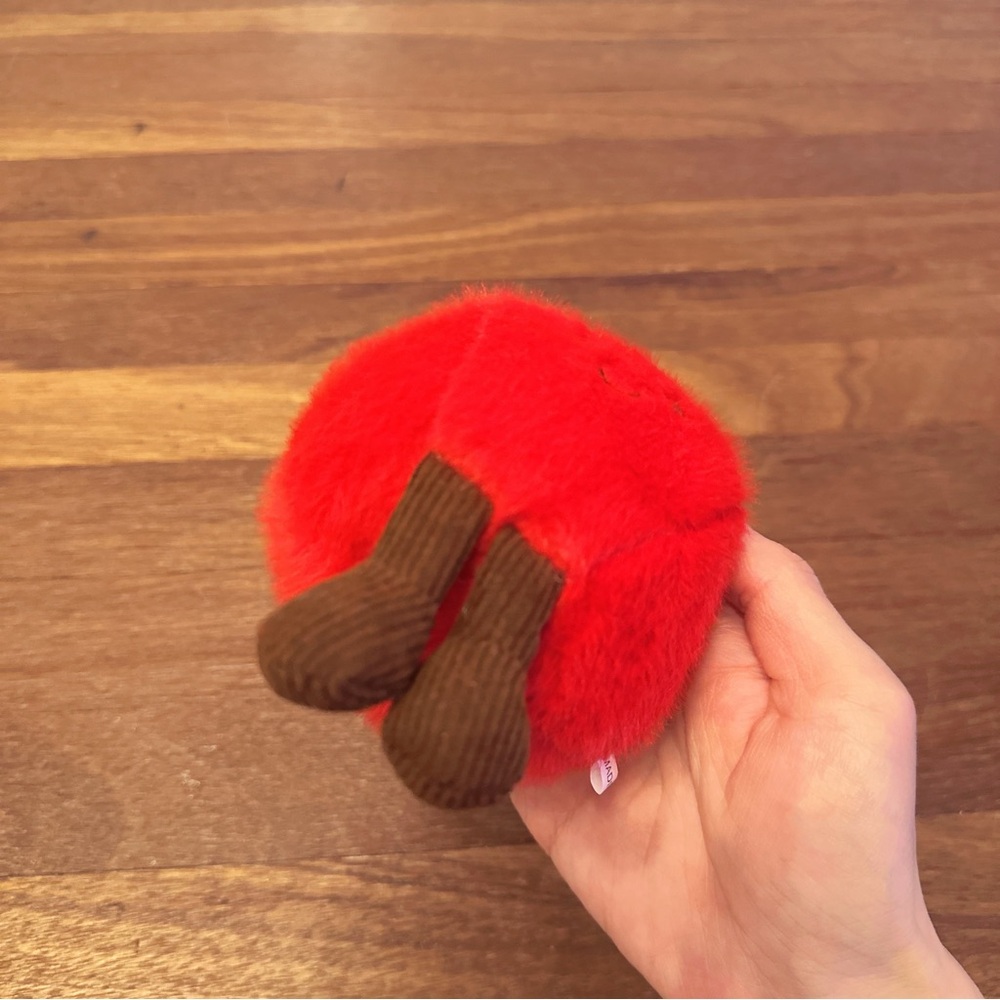 Red Apple Plush Keychain Cute Fruit Bag Charm Kawaii Soft Toy Gift New - Picture 6 of 8